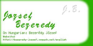jozsef bezeredy business card
